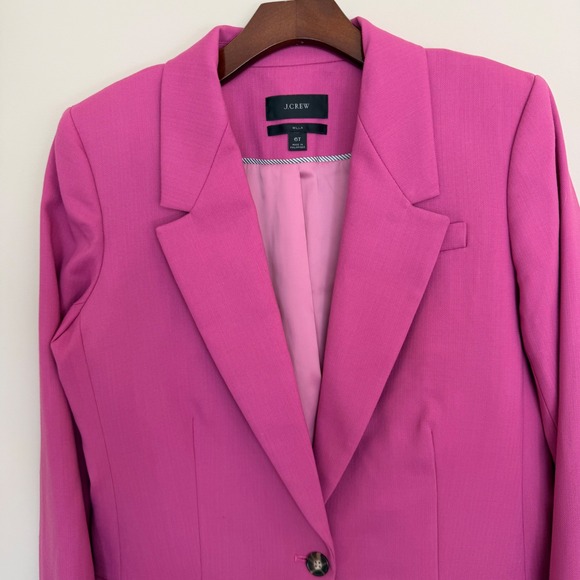 J. Crew Willa Blazer 6T Garden Dahlia Italian Wool Blend $288 Work Career Spring - Picture 7 of 9